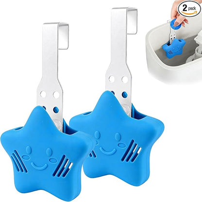 Toilet Tank Tablet Holder, Blue Star Shaped Hanging Toilets Bowl Tablet Holder for Preventing Dissolved Residue From Polluting Water Tank(2Ps)