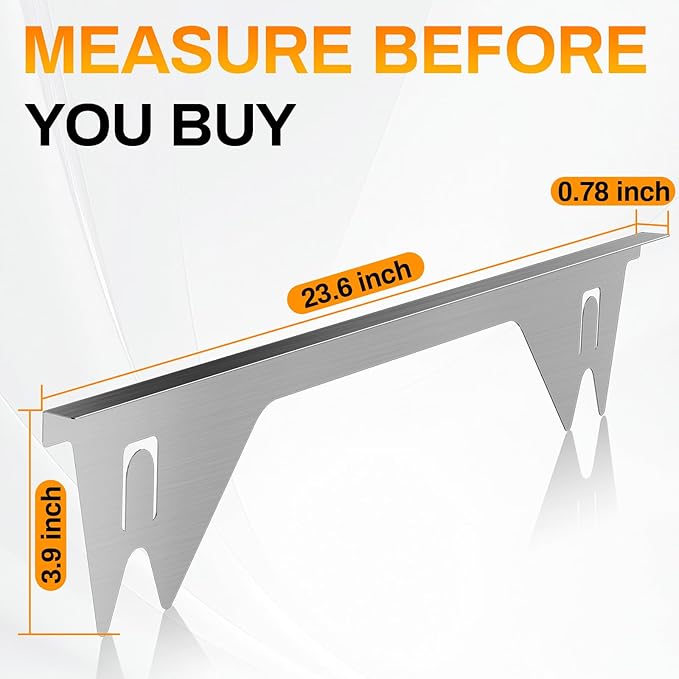 2PCS Stove Gap Covers Stainless Steel, Stove Gap Filler, Oven Gap Filler, Oven Side Gap Filler, Range Trim Kit, Heat Resistant and Easy to Clean, Length 23.4" Width 0.79"(Silver)