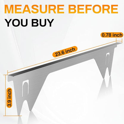 2PCS Stove Gap Covers Stainless Steel, Stove Gap Filler, Oven Gap Filler, Oven Side Gap Filler, Range Trim Kit, Heat Resistant and Easy to Clean, Length 23.4" Width 0.79"(Silver)