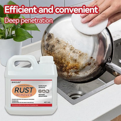 Stainless Steel Rust Stain Remover & Cleaner 2.2LB - Quickly Cleans Stainless Steel Appliances, Furniture, Commercial Equipment, Grills, Sinks, and Tools | Powerful & Safe Metal Rust Remover
