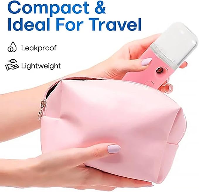 Easy Care Sunshine 15s Heat up Mini Travel Steamer, Easycare Sunshine Mini Travel Atomizer, Mini Handheld Garment Steamer, Fabric Steam Iron for Home and Travel (White+Pink+Blue)