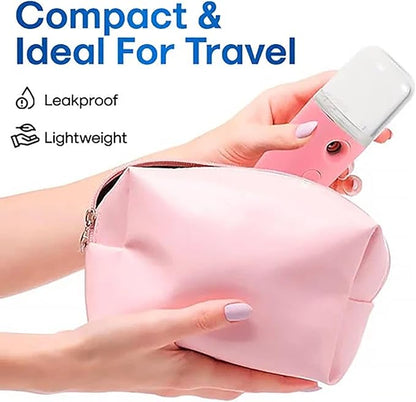 Easy Care Sunshine 15s Heat up Mini Travel Steamer, Easycare Sunshine Mini Travel Atomizer, Mini Handheld Garment Steamer, Fabric Steam Iron for Home and Travel (White+Pink+Blue)
