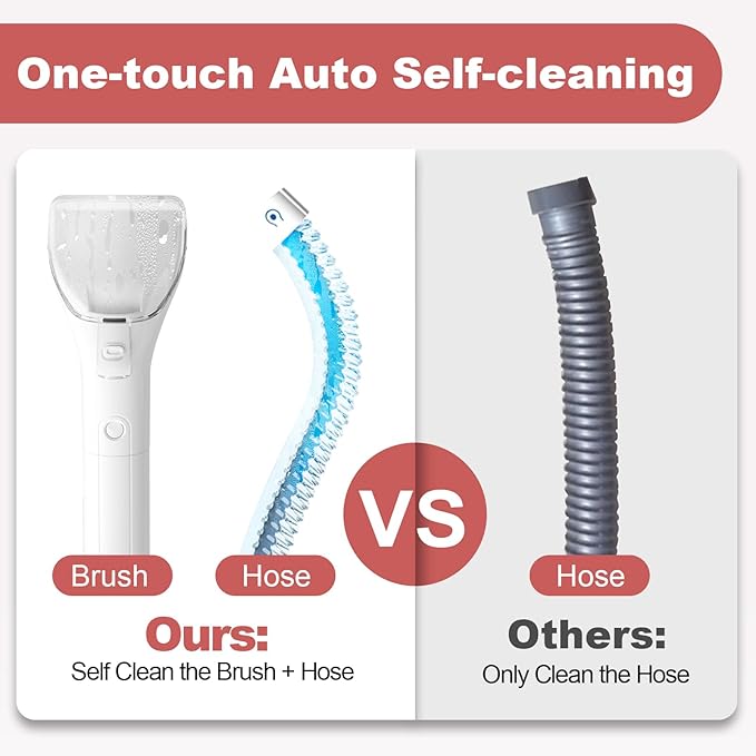 Upholstery Carpet Cleaner, MUJERBAY 12Kpa Portable Spot & Stain Cleaner Shampooer, Move with Universal Wheels & Handle, 1.18-inch Deep Cleaning Machine for Couch, Stairs, Car & Messes.White.