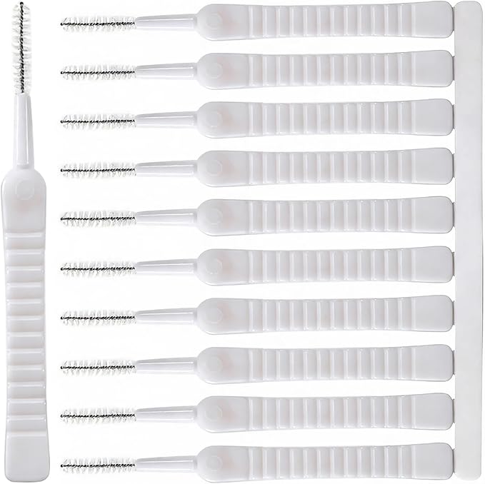 10 Pcs Shower Head Cleaning Brush, Anti-Clogging Multifunctional Gap Hole Cleaning Brushes, Tiny Shower Head Crevice Cleaner Brush Cleaning Tool for Bathroom Household Faucets- White