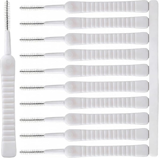 10 Pcs Shower Head Cleaning Brush, Anti-Clogging Multifunctional Gap Hole Cleaning Brushes, Tiny Shower Head Crevice Cleaner Brush Cleaning Tool for Bathroom Household Faucets- White