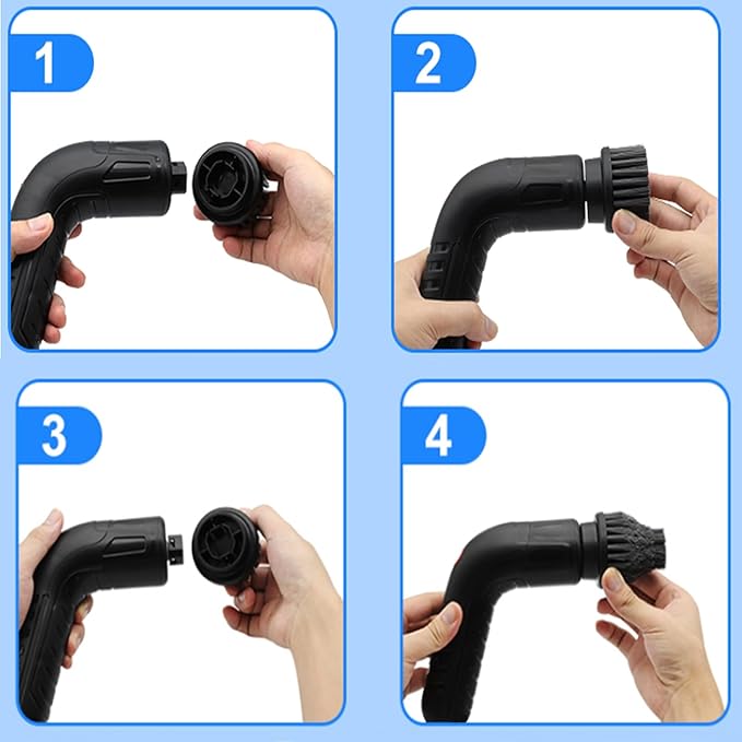 Electric Spin Scrubber Brush Heads Set for NOLYTH Power Spin Scrubber, 6 Pack Replaceable Brush Heads for Cleaning Corners Grout Stain on Stove, Sinks, Tubs, Tiles, Bathroom, Kitchen etc