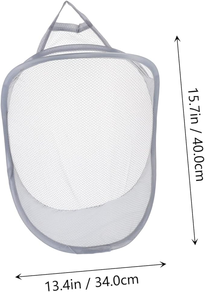 2pcs Folding Laundry Hanging Basket Wall-mounted Organizer for Dirty Clothes Toys and Sundries Lightweight and Breathable Storage