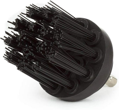 2in Long Black Ultra Stiff BBQ Grill Brush - Nylon Bristle Electric Spin Scrubber Drill Set - Spin Brush Rust Remover - BBQ Accessories - Essential Cleaning Supplies for Safe & Efficient Scrubbing
