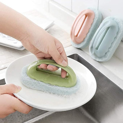 Cleaning Sponge, Strong dishwashing Cleaning Brush, Super Power Cleaning Brush,Bathtub Pool scrubbing Brush, Suitable for Kitchen, Bathroom,Showers,Floors,Bathtubs (3Pcs)