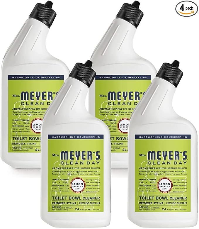 Mrs. MEYER'S Clean Day Lemon Verbena Toilet Bowl Cleaner 24 Fl Oz (Pack of 4)