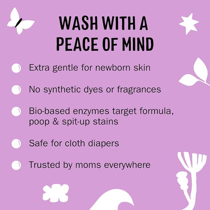 Molly's Suds Baby Liquid Laundry Detergent | Removes Formula, Poop & Spit-Up Stains | Extra Gentle for Infants, Babies, Toddlers (Sweet Baby Shea, 200 Loads)