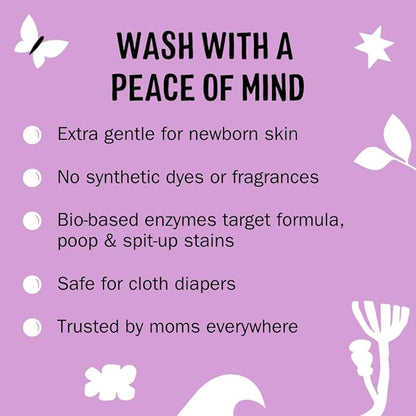 Molly's Suds Baby Liquid Laundry Detergent | Removes Formula, Poop & Spit-Up Stains | Extra Gentle for Infants, Babies, Toddlers (Sweet Baby Shea, 100 Loads)