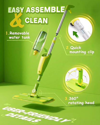 Toddler Spray Mop-Montessori Toys Mini Size Cleaning Mini Mop that Really Spray -Kid Pretend Play Toys Gift for Toddlers Girls Boys