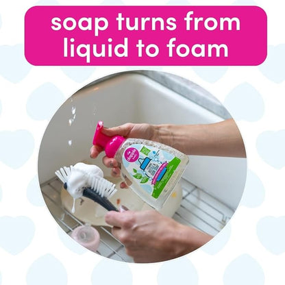 Dapple Baby Foaming Dish Soap, Refill, Unscented, 30oz (2 Units)