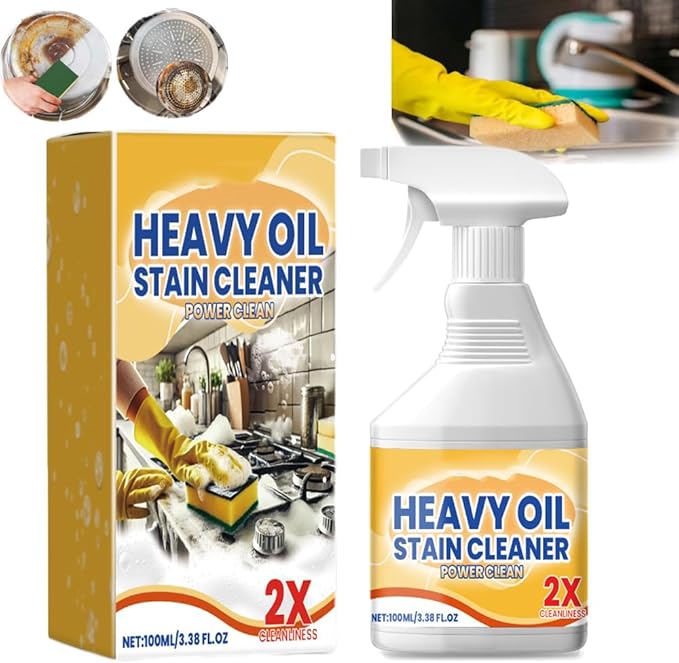 Kitchen Cabinet Cleaners and Polishers, All Purpose Kitchen Heavy Oil Cleaning Agent, Multi-effect Powerful Kitchen Heavy Grease Cleaner for Pots and Pans, Countertops (1pcs)