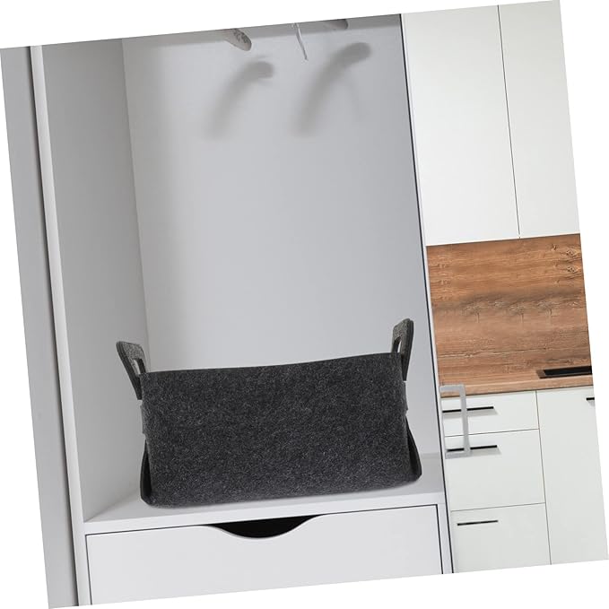 VICASKY Foldable Laundry Basket Organizer with Handles Capacity Polyester Hamper for Clothes and Blankets and Portable Storage Bin for Nursery and Home Deep Gray