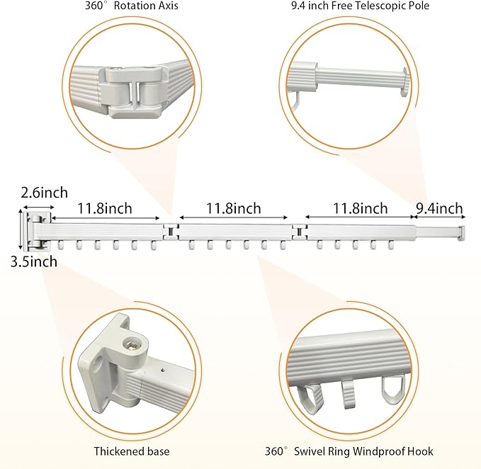Clothes Drying Racks for Laundry,Wall Mounted Drying Rack Clothing,Foldable Drying Rack,Collapsible Dryer Rack,Clothes Hanger,Laundry Room Hanging Rack,Folding Indoor White