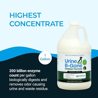 Urine B-Gone-OD Professional Pet Urine Enzyme Cleaner, Pet Yard Odor Eliminator for Artificial Grass, Concrete & More, 1 Gallon