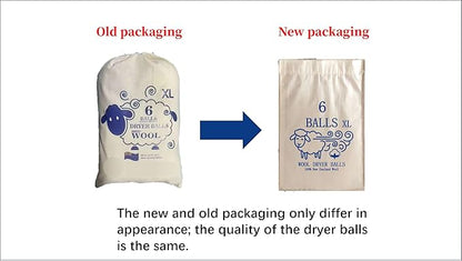 Premium XL Wool Dryer Balls (2.7)6 Pack - 100% Organic New Zealand Wool - Reusable Natural Fabric Softener - Reduces Wrinkles & Shortens Drying Time - XL Jumbo Size Set of 6