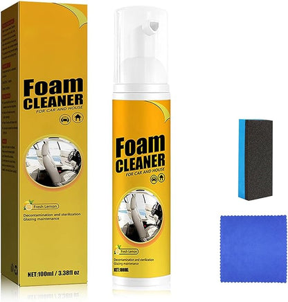 All Purpose Rinse Cleaning Spray, Multi-purpose Foam Cleaner, Car Interior Cleaners, For Leather Car House and Kitchen (1PC)