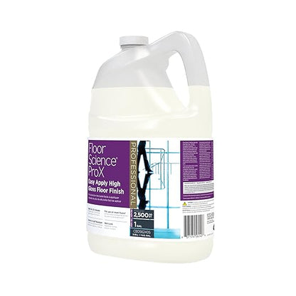 Diversey CBD562405 Floor Science ProX Easy Apply High Gloss Floor Finish, Professional Quick Dry Sealer for Low Maintenance, Ready-to-Use, 1-Gallon