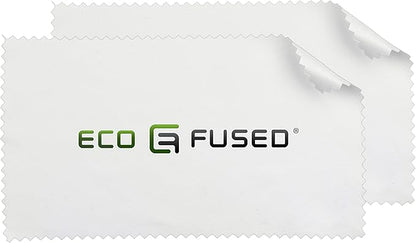 Eco-Fused Microfiber Cleaning Cloths - 12 Pack - for Cleaning Glasses, Spectacles, Camera Lenses, iPad, Tablets, Phones, iPhone, Android Phones, Laptops, LCD Screens and Other Delicate Surfaces