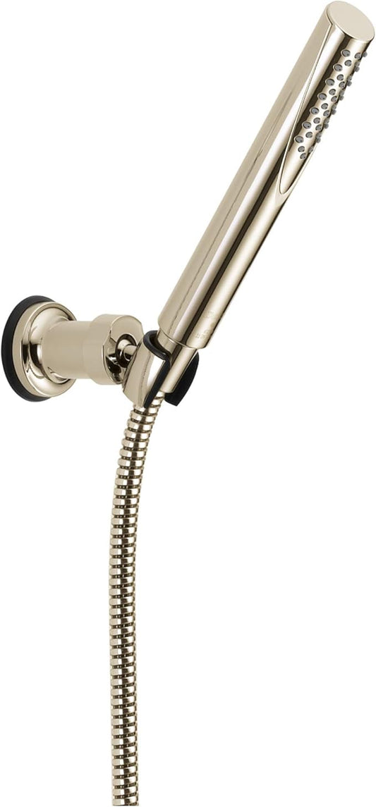 DELTA FAUCET Trinsic Single Spray Wall-Mount Hand Shower, Hand Held Shower with Hose, Polished Nickel Handheld Shower Head, Hand Shower, Handheld Shower, Polished Nickel 5585-PN