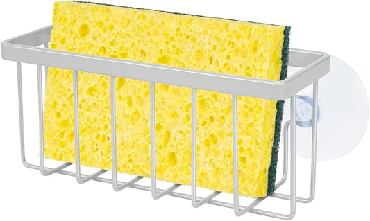 SHFKS Sponge Holder for Kitchen Sink,Sink Sponge Holder,Sink Caddy, Soap Holder,Bathroom,Scrubbers (Mat Silver)