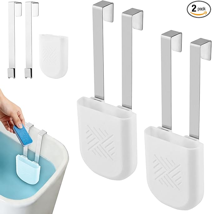 2Pcs Toilet Tank Cleaning Tablet Holder, Hanging Toilet Bowl Tablet Holders, Bathroom Accessories for Inside Tank