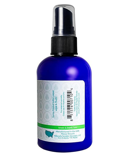 PRISTINE Toilet Paper Spray, As Seen on Shark Tank, Flushable Wipe Alternative, Personal Cleansing Bathroom Spray for Regular Toilet Tissue, Bidet Alternative, Made in USA, Fragrance Free, 4 oz Bottle