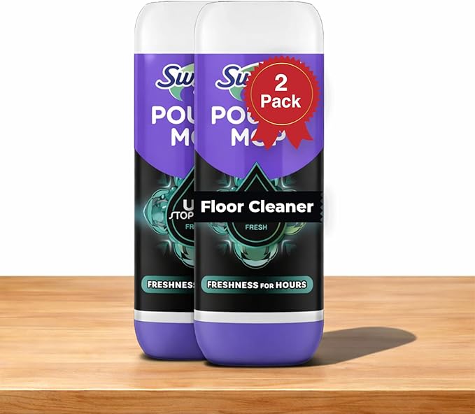 Swif Cleaning Solution Power Mopping Floor - Strong Cleaning with Long Lasting Freshness (25.3 fl oz, 2 Pack)