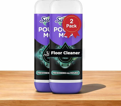 Swif Cleaning Solution Power Mopping Floor - Strong Cleaning with Long Lasting Freshness (25.3 fl oz, 2 Pack)