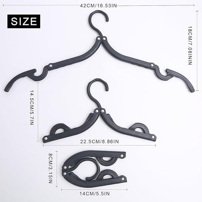 6PCS Travel Hangers for Cruise Foldable Hangers - Portable Folding Clothes Hangers Travel Accessories Foldable Clothes Drying Rack Cruise Essentials
