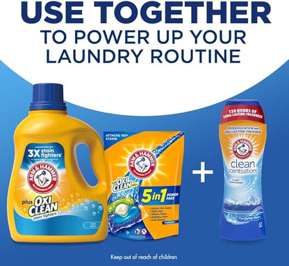 ARM & HAMMER Plus OxiClean Fresh Scent, 77 Loads Liquid Laundry Detergent, 100.5 Fl oz