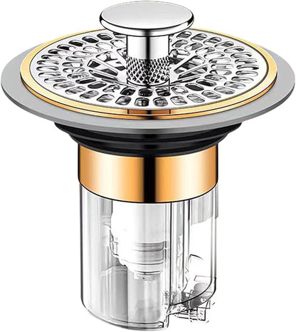 PANGBOER Detachable Bathtubs Drain Stopper Bathroom Shower Sink Drain Plug Push-type Bounce Cores Drain Filter Bounce Cores