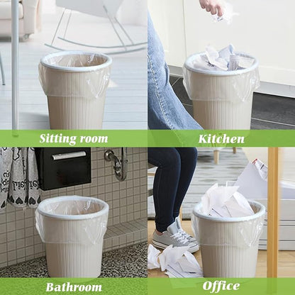 3 Gallon 330 Counts Small Trash Bags 3 Gallon 3.1 Gallon 3.2 Gallon fit 10 liter Garbage Bags by Teivio, Waste Basket Bags,Bathroom Trash Can Bin Liners, Plastic Bags for home office kitchen, Clear