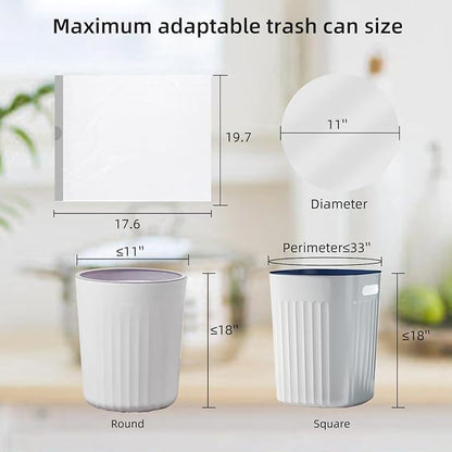 4 Gallon Trash Bags, 100 Count Drawstring Garbage bags, Thickened Unscented Wastebasket Liners for Bathroom Bedroom Office