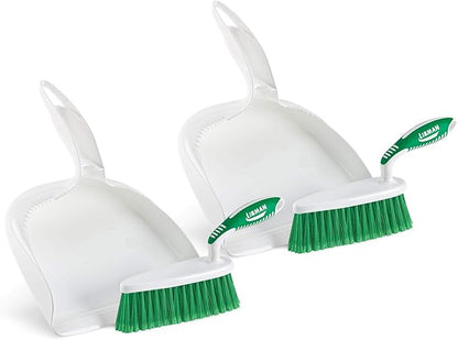 Libman Dust Pan and Brush Set | Portable Cleaning Brush | Mini Broom and Dustpan | Handheld | 2-Pack