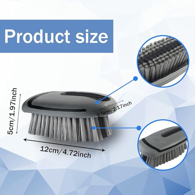 2PCS Carpet and Upholstery Cleaning Brush, Detailing Supplies, Carpet Scrubber Stiff Bristle Detailing Scrub Brushes, Universal Car Accessories Interior Leather Brush for Car and Home