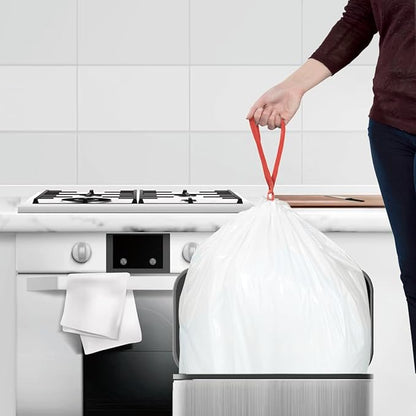 BEIDOU-PAC 8-10 Gallon Trash Bags Drawstring, 600 Count, White & Unscented Garbage Bags Multi-purpose for Business Home Bathroom Kitchen Commercial and Industrial