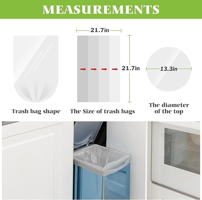 Teivio 5 Gallon 100 Counts Black Trash Bags Garbage Bags, Bathroom Trash Can Bin Liners, Small Plastic Bags for Home Office Kitchen Kitchen, Black