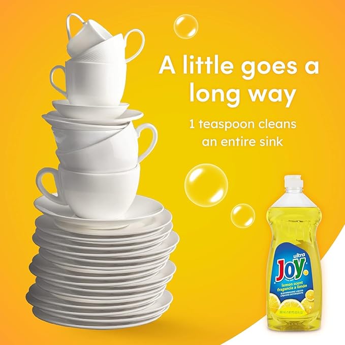 Peaceful Squirrel Packaged - JOY Ultra Dish Soap Liquid Lemon Fresh Scent - 30 Fl. Oz - (Pack of 3), Yellow