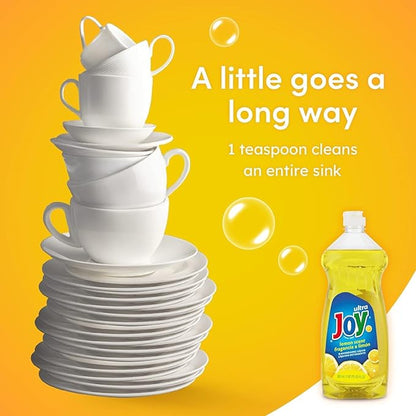 Peaceful Squirrel Packaged - JOY Ultra Dish Soap Liquid Lemon Fresh Scent - 30 Fl. Oz - (Pack of 3), Yellow