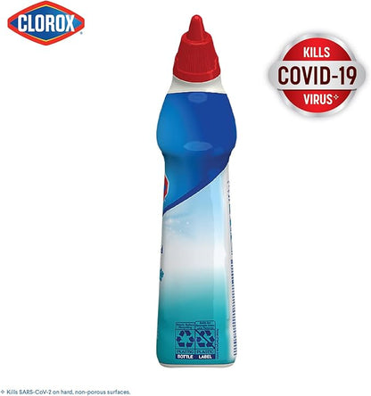 Clorox Toilet Bowl Cleaner, Clinging Bleach Gel, Cool Wave Scent, 24 Ounces