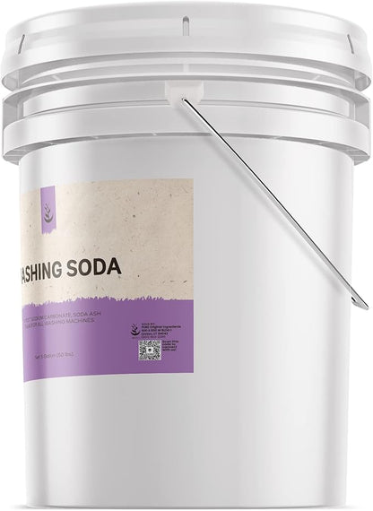 Natural Washing Soda (5 Gallon) Sodium Carbonate, Stain Remover, Water Softener, Multi-Purpose Cleaner