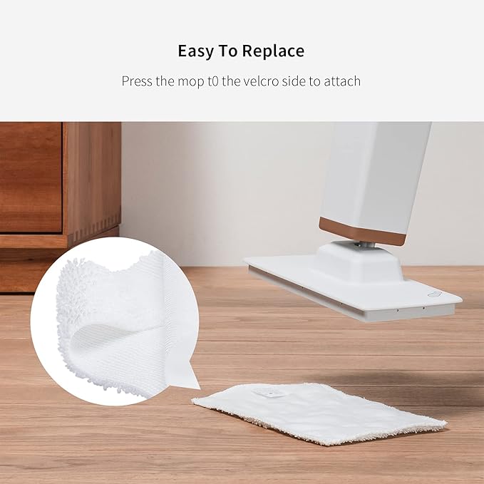 LIGHT 'N' EASY Steam Mop Pads Replacement Reusable Original for S3101/7618ANB/7618ANW/S1/S4/S5/S12（6pcs）
