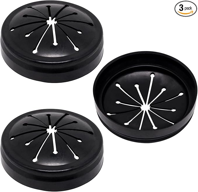 3PCS 3-3/8" Garbage Disposal Splash Guard, Quiet Garbage Guard Disposal Drain Cover Garbage Disposals Rubber Drain Plugs Sink Splash Guard Replacement (Style B)