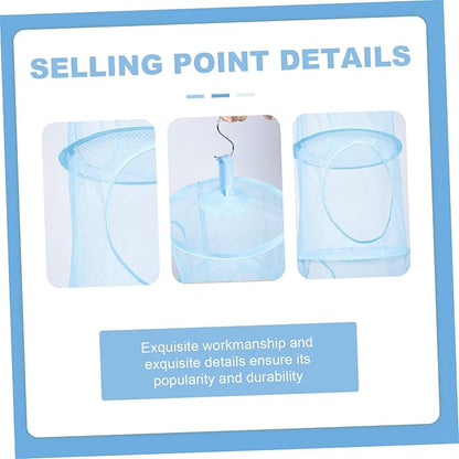 1pc Ventilated Drying Basket Space-saving Clothes Organizer Capacity and Four Compartments for Laundry and Toy Storage