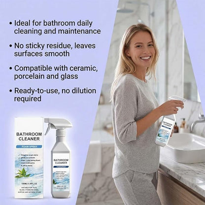 Scale Remover Bathroom Cleaner, Bathroom Cleaner Foam Spray for Tiles, Glass, Stainless, Steel, Acrylicand Natural Stone, 100ml (1)