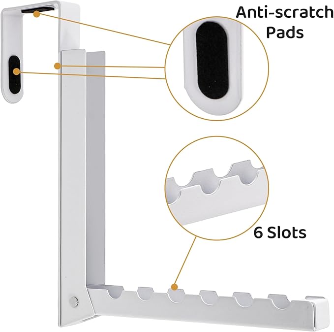 Coloch 2 Pack Over The Door Hanger for Cloth, Foldable Cloth Drying Rack Space Saving Coat Hanging Hook 6 Ridges Portable Towels Storage Hanger for Small Space, Bedroom, Bathroom